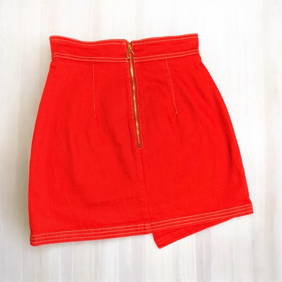 Elliatt Red Asymmetrical Highwaisted Retro Mod luxury Coastal Granddaughter XS - Picture 3 of 4